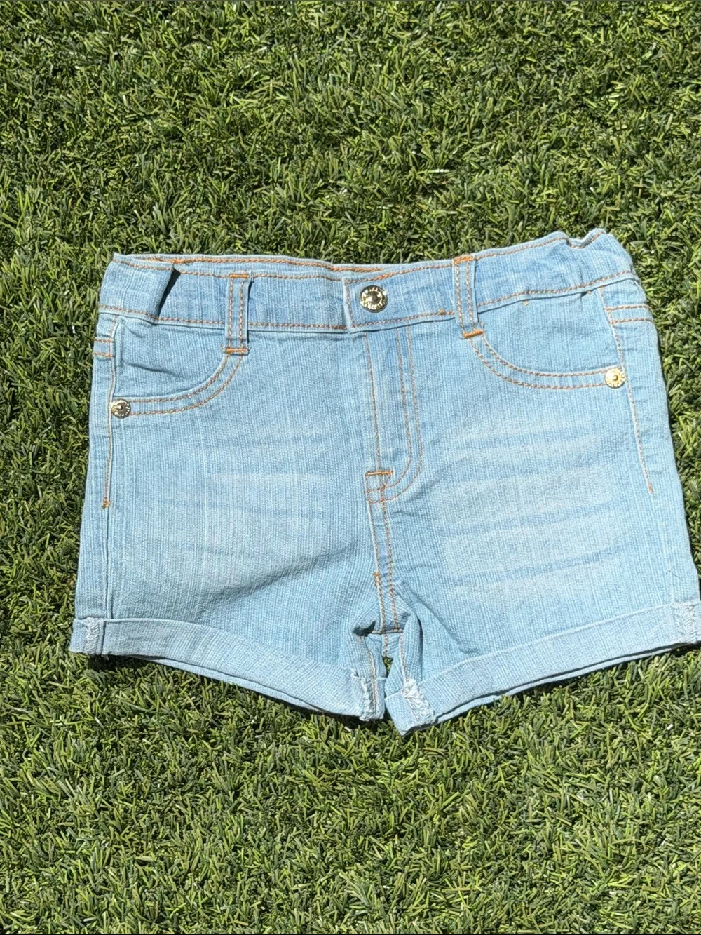 7 For All Mankind Light Blue Denim Kids Shorts